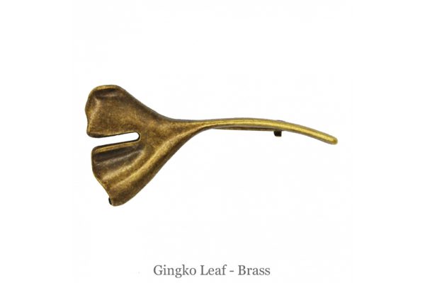 Alfinete  Gingko  - brass