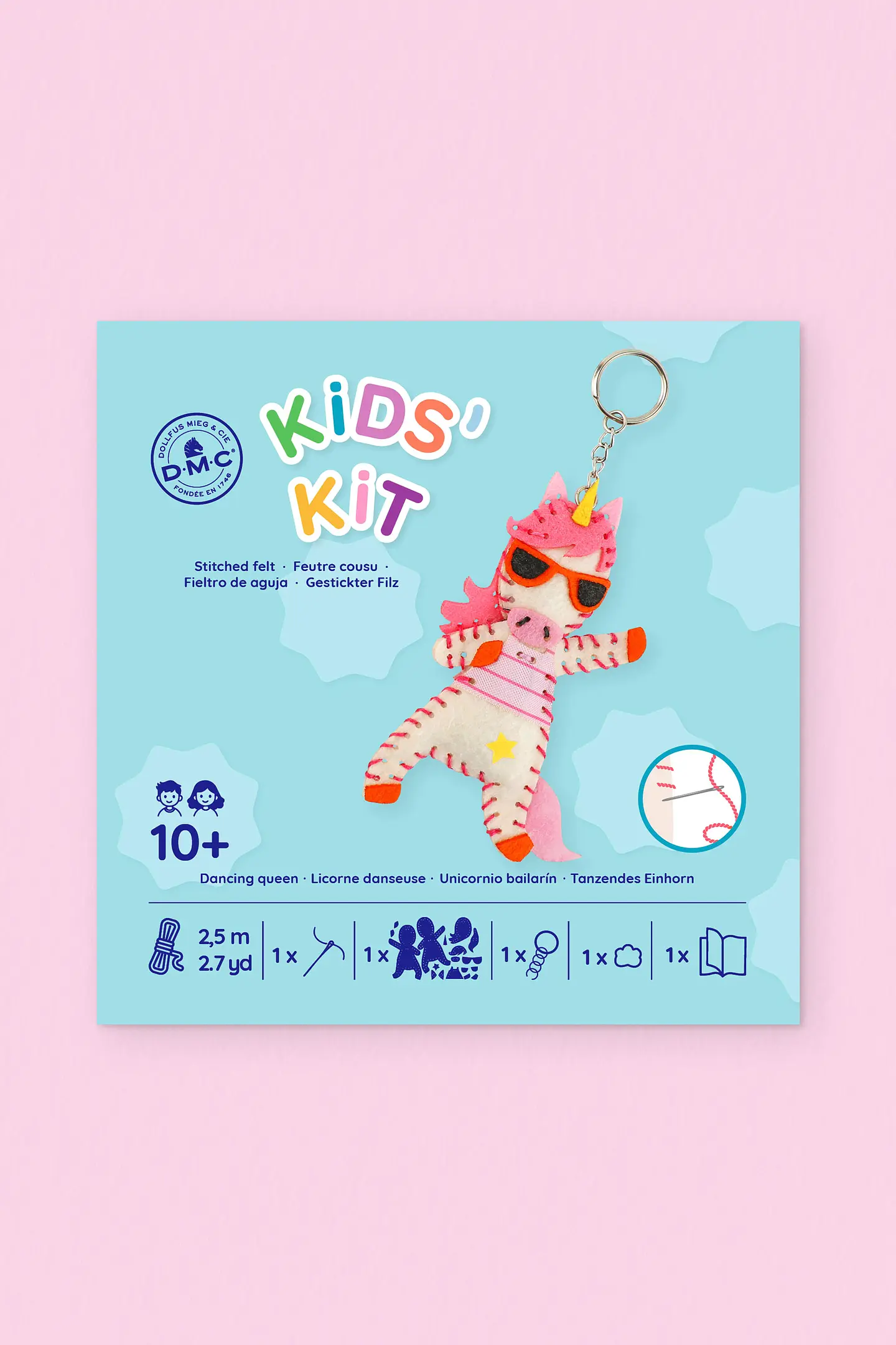 Dancing Queen - Kit costura em feltro para crianças (porta-chaves)
