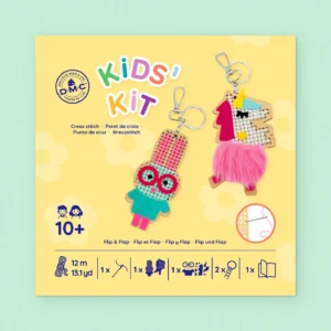 Flip & Flap - Kit ponto cruz para crianças (porta-chaves)